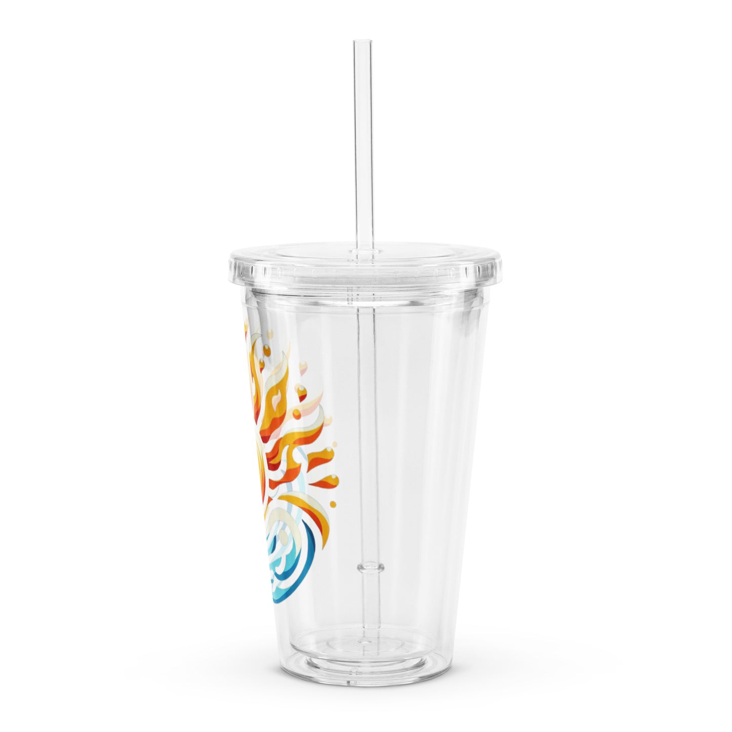 Clear plastic tumbler