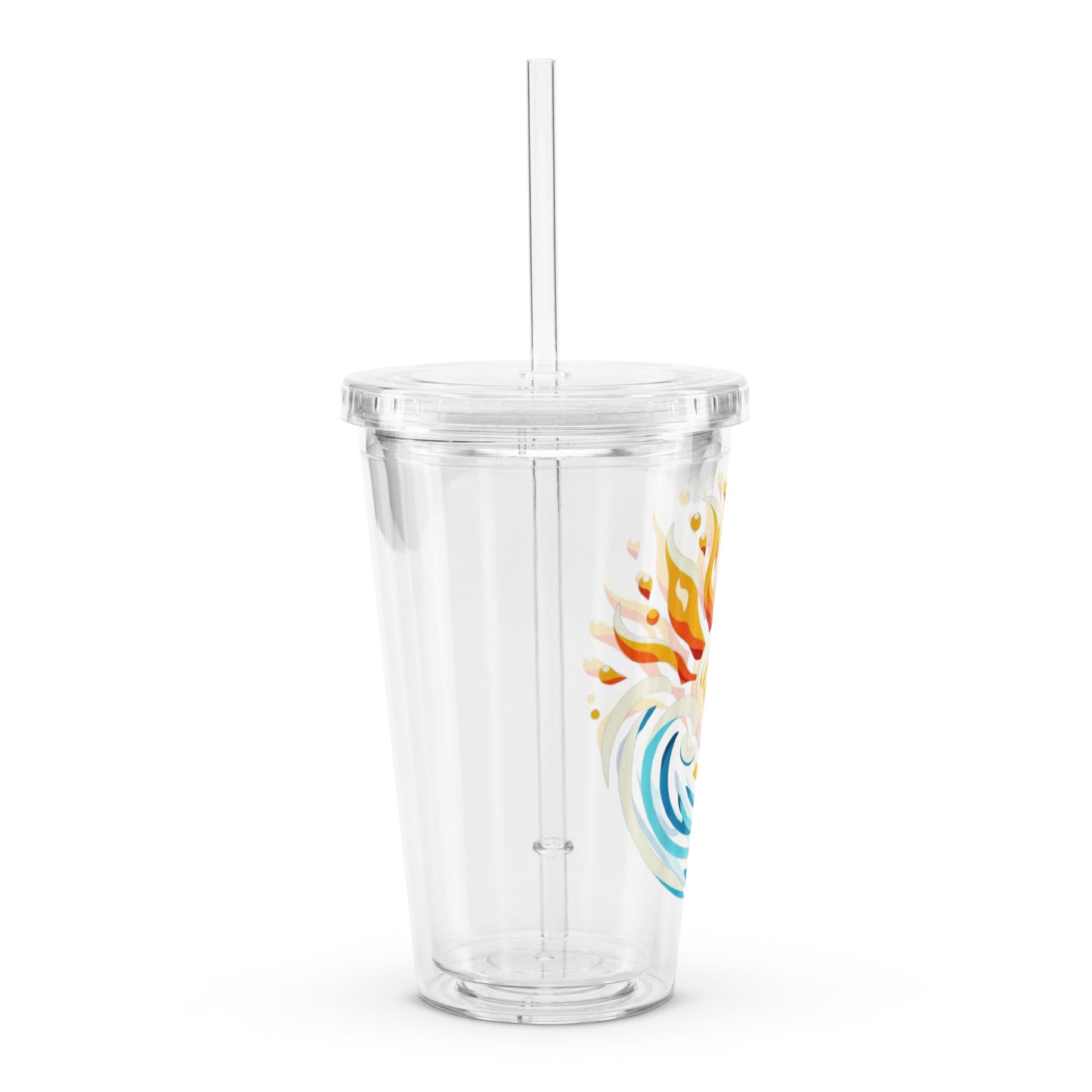 Clear plastic tumbler