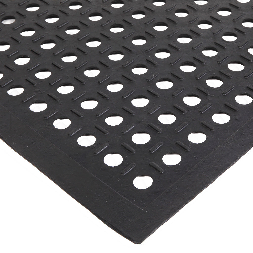 Industrial Bar/Kitchen Multi-functional Anti-fatigue Drainage Rubber Non-Slip Hexagonal Floor Mat 35" x 59"