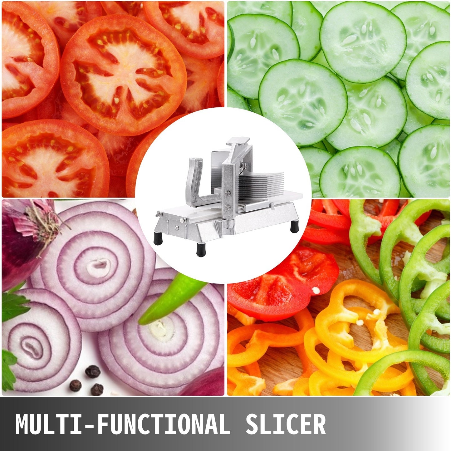 "AMZ SUPPLY's Commercial Tomato Slicer: Your Versatile Kitchen Companion for Perfectly Sliced Fruits and Vegetables"