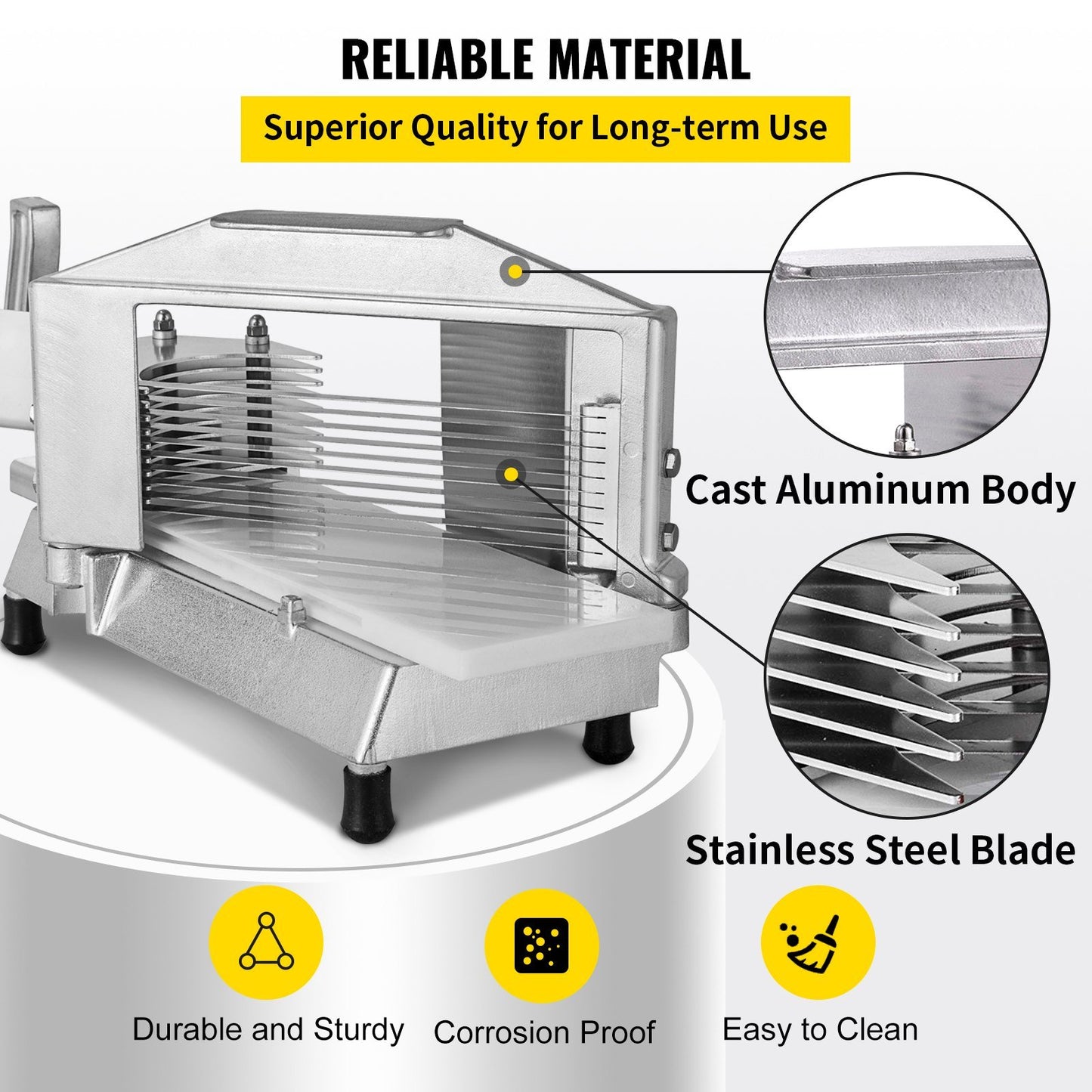 "AMZ SUPPLY's Commercial Tomato Slicer: Your Versatile Kitchen Companion for Perfectly Sliced Fruits and Vegetables"