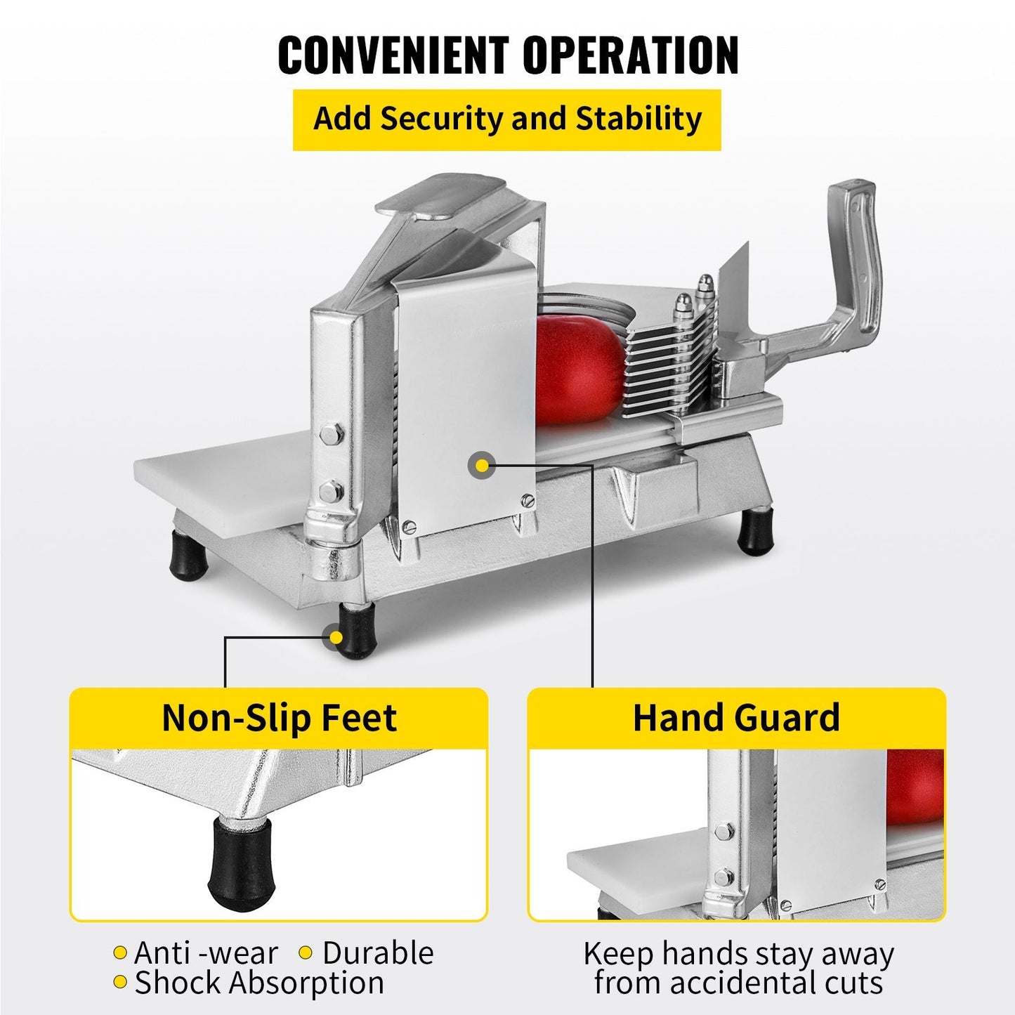 "AMZ SUPPLY's Commercial Tomato Slicer: Your Versatile Kitchen Companion for Perfectly Sliced Fruits and Vegetables"