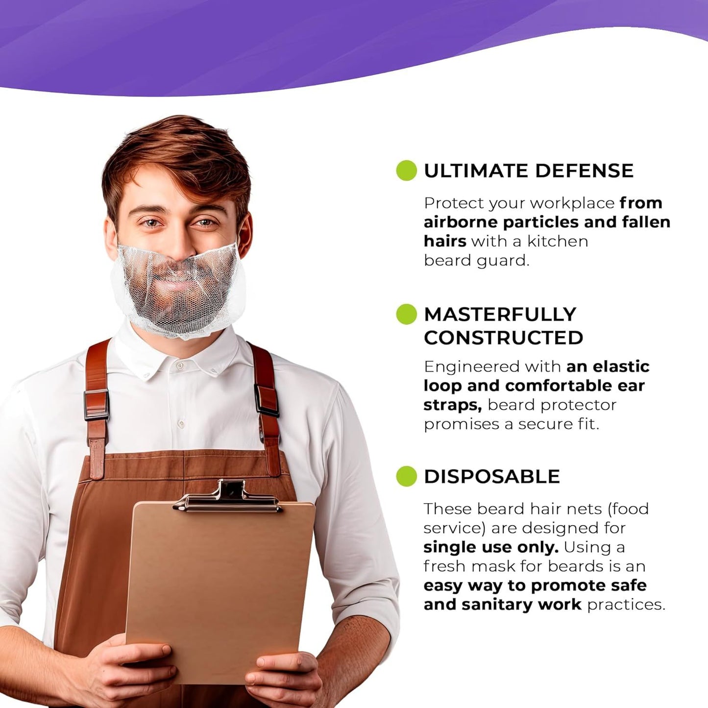 "Hygiene Heroes: AMZ Medical Supply's Disposable Beard Nets for Men - Ensuring Safety and Cleanliness in Professional Environments"
