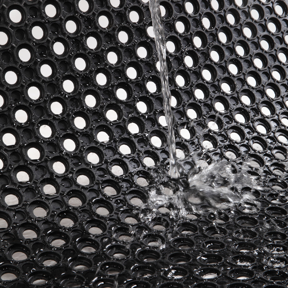 Black Mat Non-Slip Anti Fatigue, Easy Cleanable.