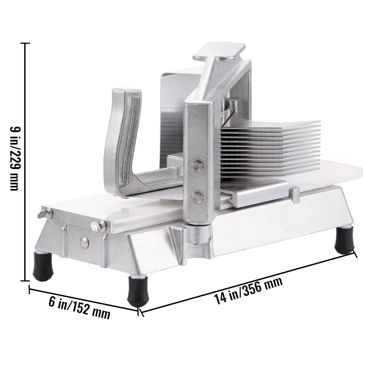 "AMZ SUPPLY's Commercial Tomato Slicer: Your Versatile Kitchen Companion for Perfectly Sliced Fruits and Vegetables"