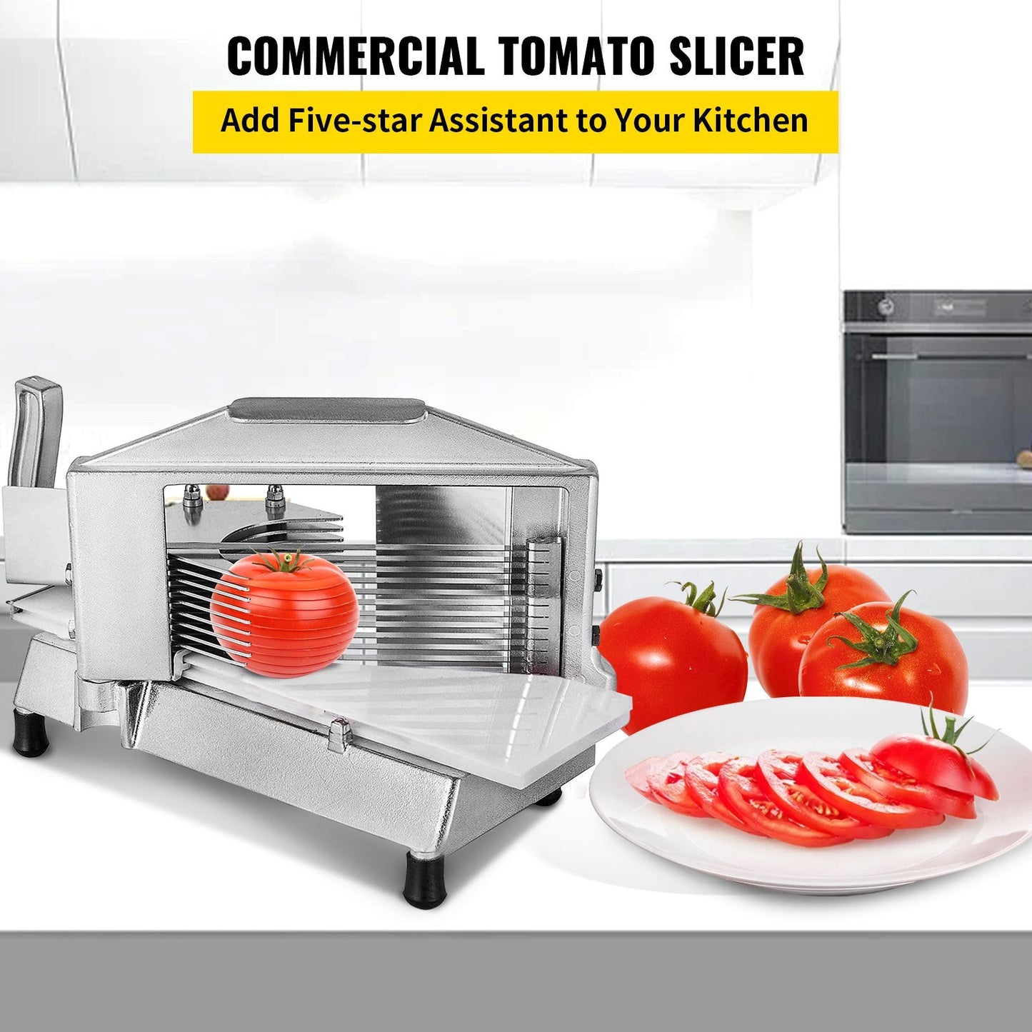 "AMZ SUPPLY's Commercial Tomato Slicer: Your Versatile Kitchen Companion for Perfectly Sliced Fruits and Vegetables"