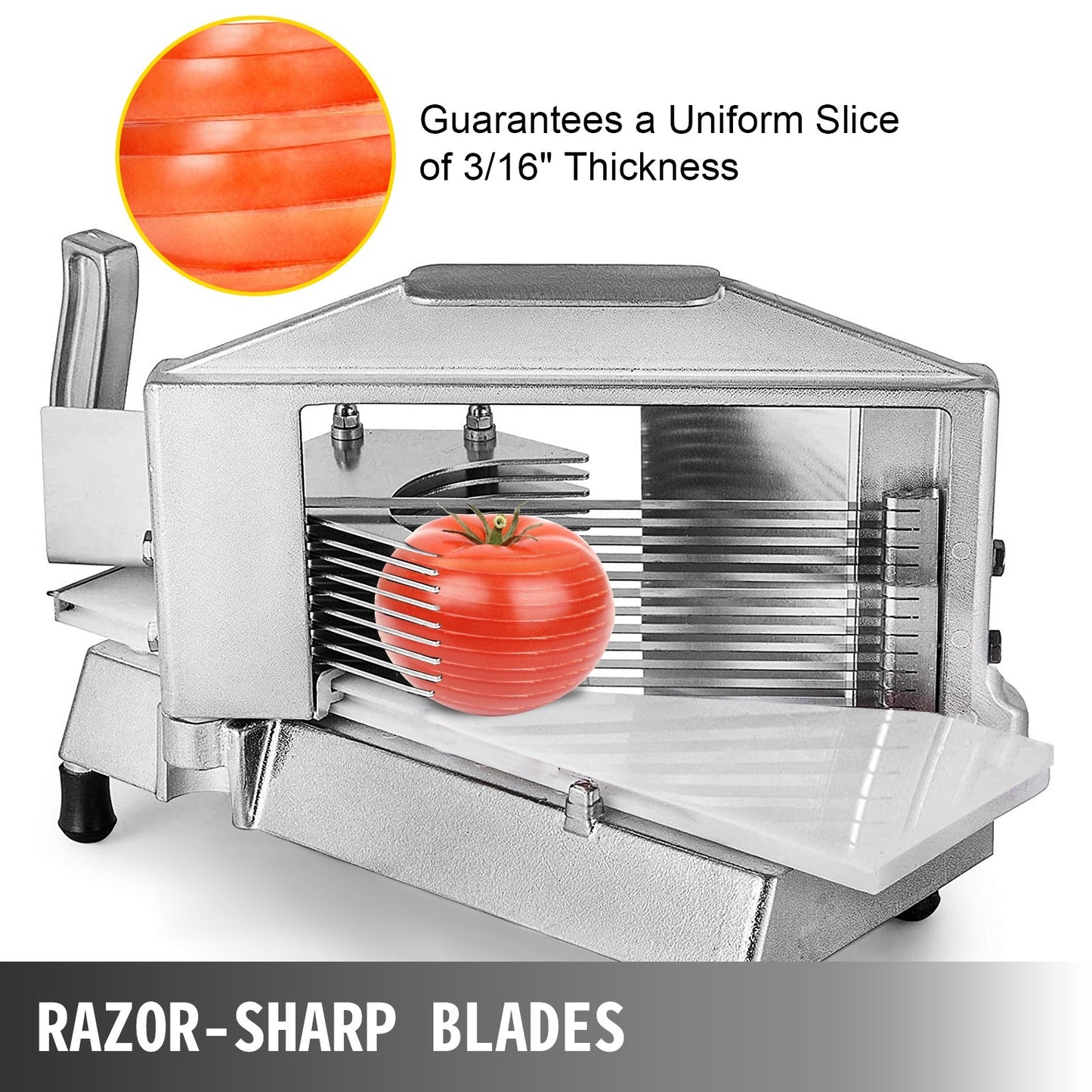 "AMZ SUPPLY's Commercial Tomato Slicer: Your Versatile Kitchen Companion for Perfectly Sliced Fruits and Vegetables"