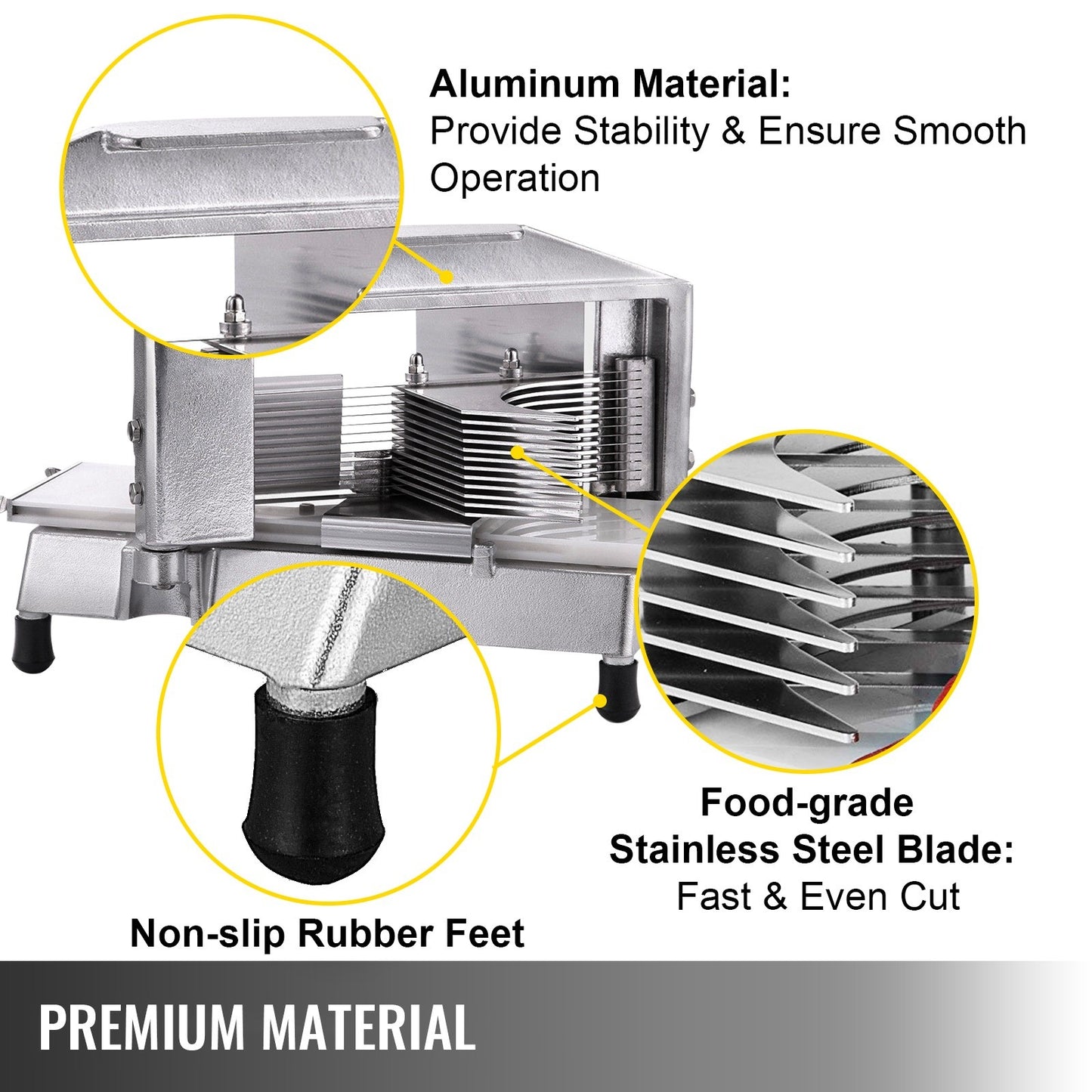 "AMZ SUPPLY's Commercial Tomato Slicer: Your Versatile Kitchen Companion for Perfectly Sliced Fruits and Vegetables"