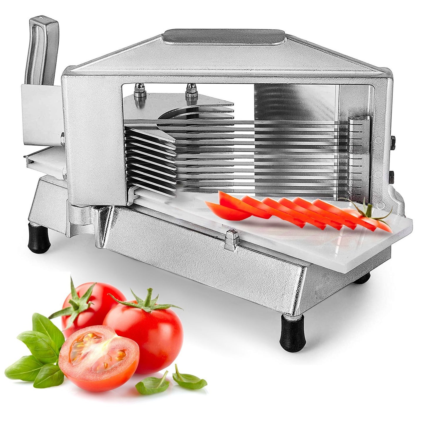 "AMZ SUPPLY's Commercial Tomato Slicer: Your Versatile Kitchen Companion for Perfectly Sliced Fruits and Vegetables"
