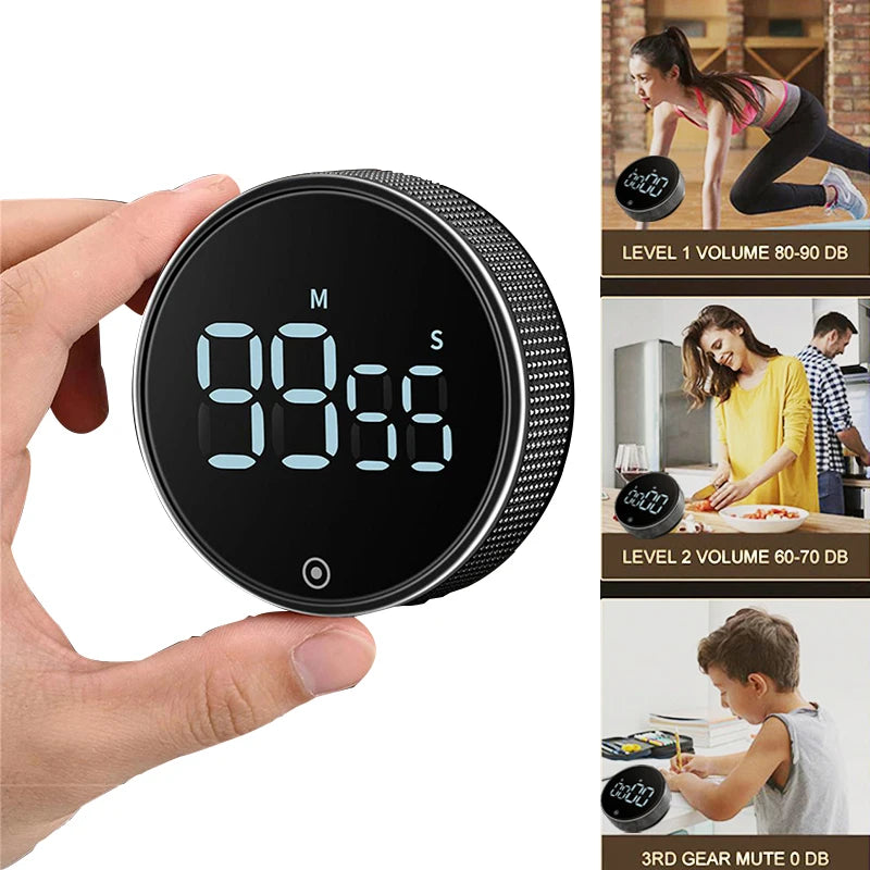 "LED Digital Kitchen Timer: The Self-Regulating Rotary Timer for Precision and Convenience in Your Cooking Experience"