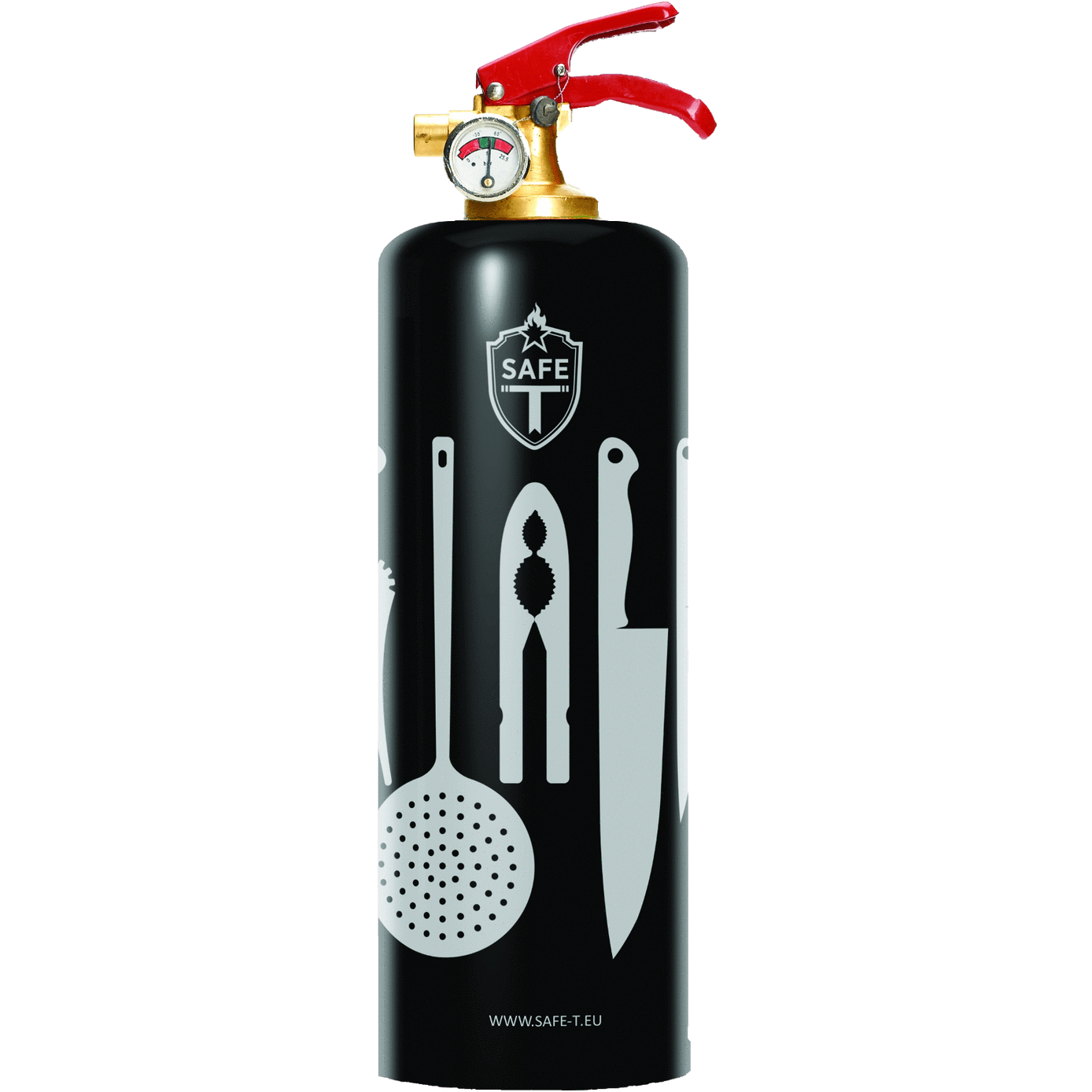 "KITCHEN: The Chic and Stylish Safe-T Fire Extinguisher - A Blend of Safety and Sophistication for Your Home"