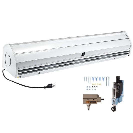 "VEVOR 59" Commercial Indoor Air Curtain: UL & CE Certified, 2 Speeds, 1113 CFM Air Volume, with Easy-Install Micro Switches, 110V Unheated"