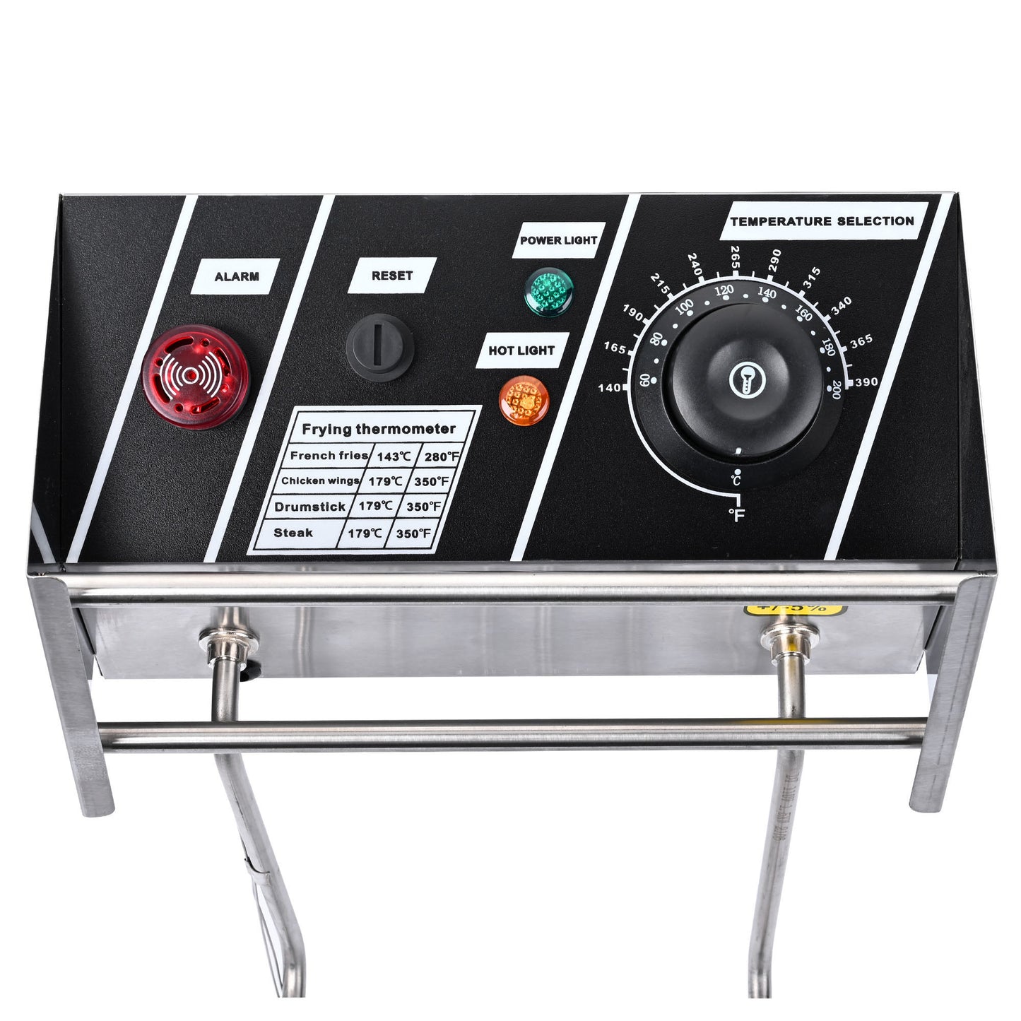 Deep Fryer displaying the control knobs and functions