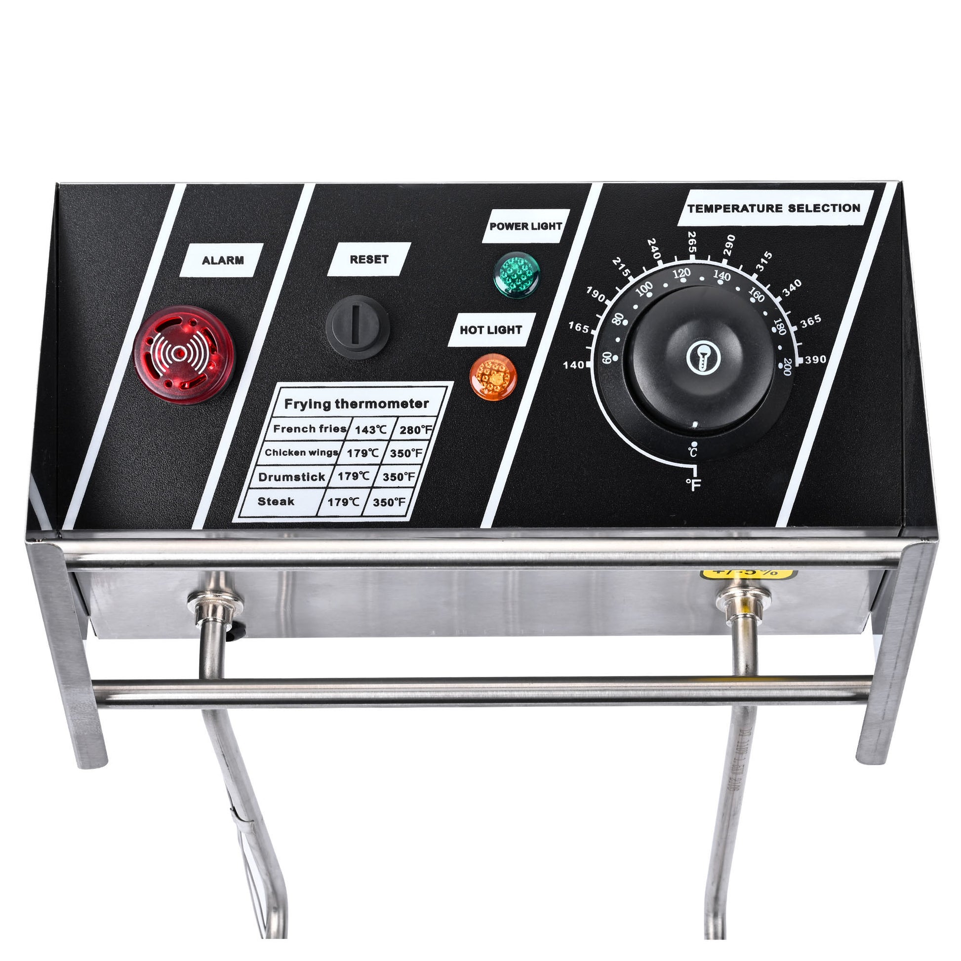 Deep Fryer displaying the control knobs and functions