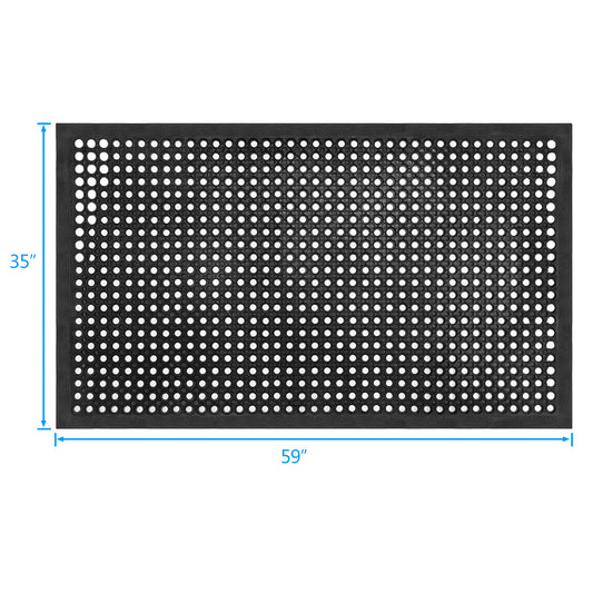 Black Anti Fatigue Non-Slip Mat 35x59 