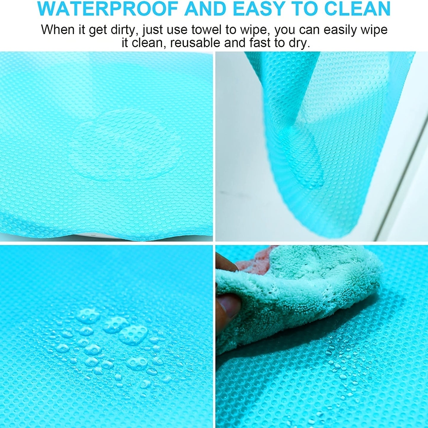 Refrigerator Liners - 4/8/12pc, Washable Mats Covers Pads; Home Kitchen Gadgets Accessories Organization For Top Freezer Glass Shelf Wire Shelving Cupboard Cabinet Drawers