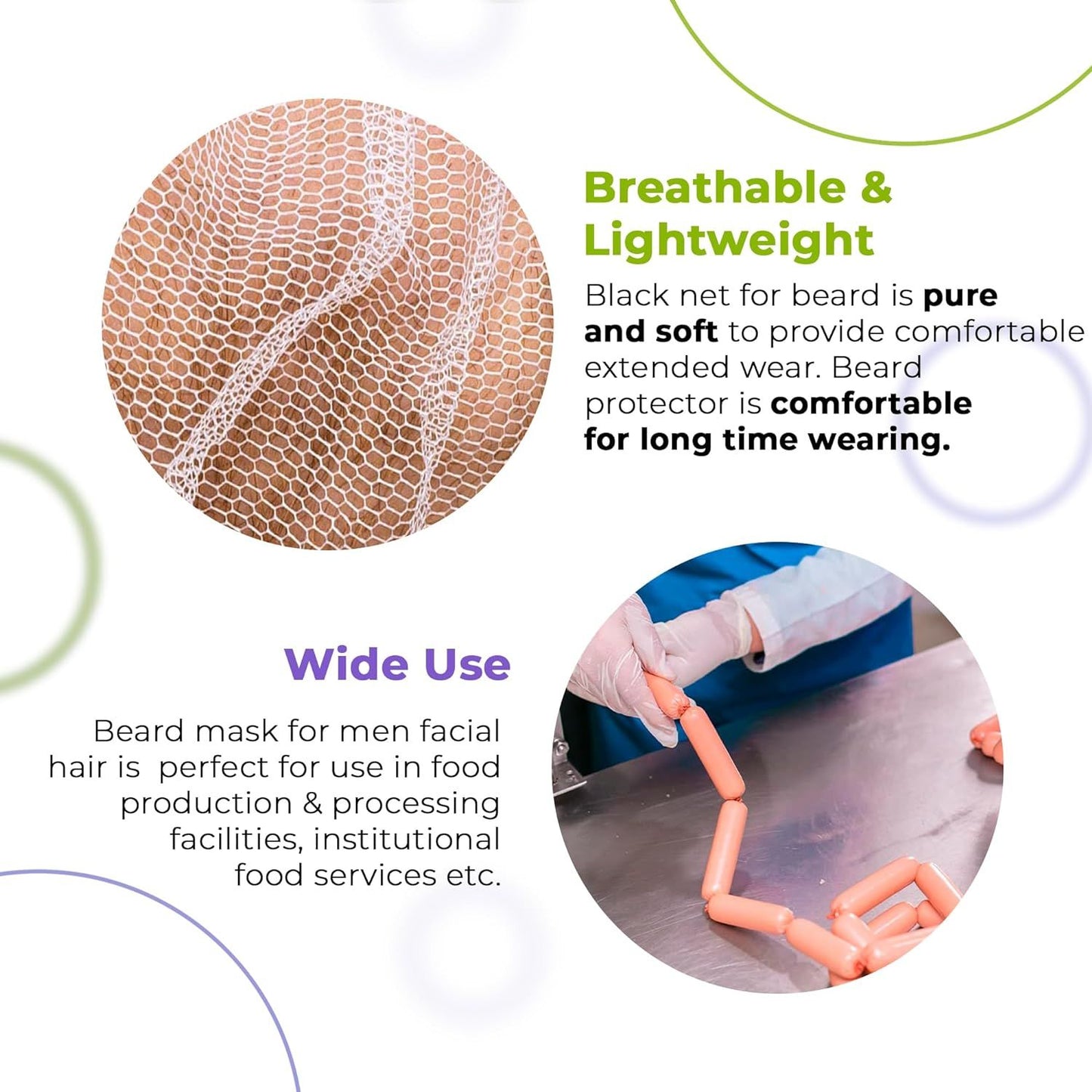 "Hygiene Heroes: AMZ Medical Supply's Disposable Beard Nets for Men - Ensuring Safety and Cleanliness in Professional Environments"