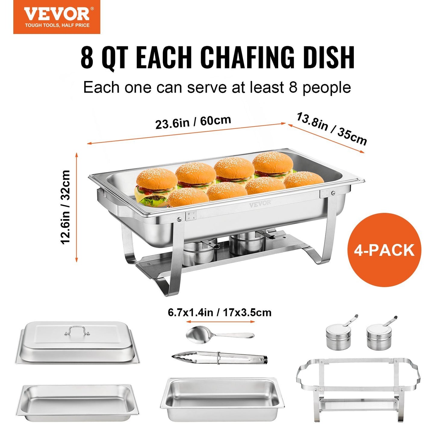 “VEVOR’s 4-Pack Chafing Dishes: Guaranteeing Perfect Food temperatures for Your Kitchen, Restaurant, and Catering Services”